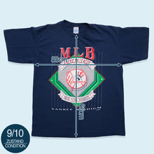 Lade das Bild in den Galerie-Viewer, Salem T-Shirt New York Yankees 1993 Made in the USA Single Stitch, blau, L/XL