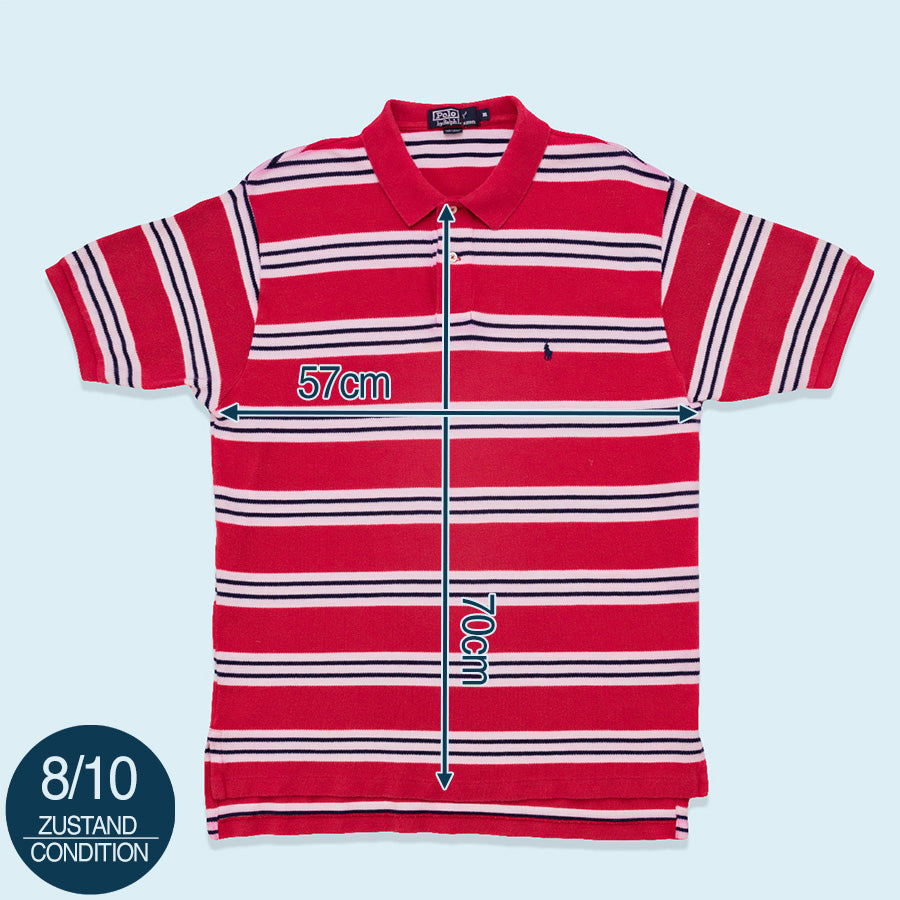 Polo Ralph Lauren Poloshirt, rot/weiß, XL/2XL dick
