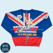 Lade das Bild in den Galerie-Viewer, Adidas Sweatshirt Olympia 80er, blau/rot, XL