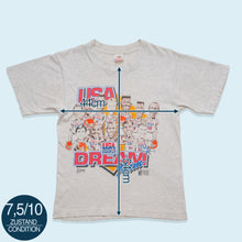 Lade das Bild in den Galerie-Viewer, Fruit of the Loom T-Shirt 1992 Dream Team  Made in the USA Single Stitch, grau, S/M