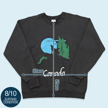 Lade das Bild in den Galerie-Viewer, Fruit of the Loom Sweatshirt "Canada" Made in Canada 90er, schwarz, M