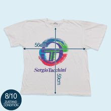 Lade das Bild in den Galerie-Viewer, Sergio Tacchini T-Shirt "Logo" Made in Italy Single Stitch, weiß, M/L