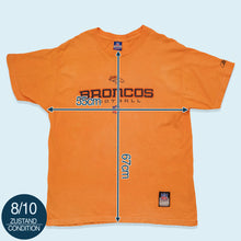 Lade das Bild in den Galerie-Viewer, NFL x Reebok T-Shirt Denver Broncos "on field" 00er, orange eingefärbt, XL