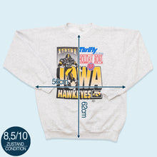 Lade das Bild in den Galerie-Viewer, Tultex Sweatshirt IOWA Hawkeyes Made in the USA 1991 Holiday Bowl, grau, L

