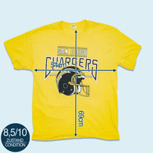 Lade das Bild in den Galerie-Viewer, T-Shirt "San Diego Chargers" Single Stitch, 90er, gelb, L