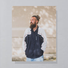 Lade das Bild in den Galerie-Viewer, Reebok Trainingsjacke 2000er, weiß/blau, XL/XXL
