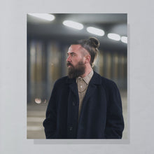 Lade das Bild in den Galerie-Viewer, Pefri Modell Mantel "Spezialanfertigung aus Kamelhaar und Wolle" 50er/60er, blau, L
