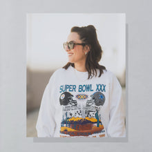 Lade das Bild in den Galerie-Viewer, Oneita Power-Sweat Sweatshirt "Super Bowl XXX" 1996 Made in the USA, weiß, XL
