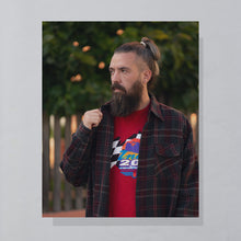 Lade das Bild in den Galerie-Viewer, Marca Hemd 00er, rot/grau, XL/XXL
