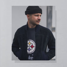 Lade das Bild in den Galerie-Viewer, Nutmeg Sweatshirt &quot;Pittsburgh Steelers&quot; 90er Made in the USA, schwarz, M/L
