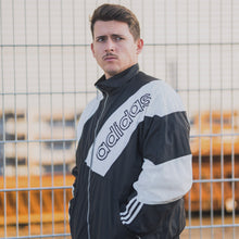 Lade das Bild in den Galerie-Viewer, Adidas Trainingsjacke 90er, schwarz/weiß, L/XL
