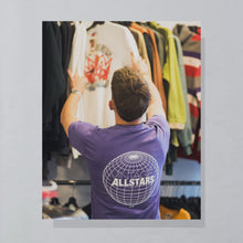 Lade das Bild in den Galerie-Viewer, T-Shirt "Vintage Allstars Pocket Tee" 70er/80er single stitch, lila, M
