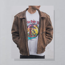 Lade das Bild in den Galerie-Viewer, Jacke &quot;echtes Leder&quot; Wildleder 90er, braun, M/L breit
