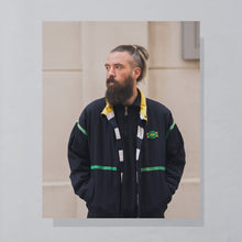 Lade das Bild in den Galerie-Viewer, Russell Athletic Quarter Zip &quot;Secretary of State&quot; 90er Made in the USA, schwarz, L/XL
