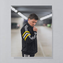 Lade das Bild in den Galerie-Viewer, Adidas Trainingsjacke 1999, schwarz/gelb, L/XL
