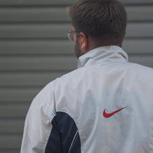 Lade das Bild in den Galerie-Viewer, Nike Trainings-/Regenjacke 90er dünn, grau/blau, L/XL
