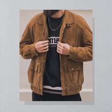 Lade das Bild in den Galerie-Viewer, Souverän Jacke &quot;suede&quot; 80er/90er, braun, L
