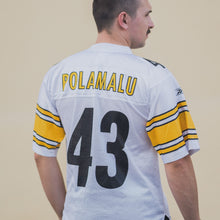 Lade das Bild in den Galerie-Viewer, Reebok NFL Trikot Pittsburgh Steelers &quot;Troy Polamalu 43&quot;, weiß, M/L
