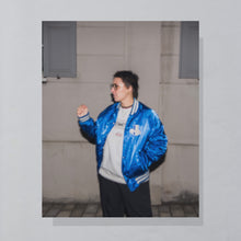 Lade das Bild in den Galerie-Viewer, Active Generation Satin Bomberjacke &quot;Lions&quot; 90er Made in the USA, blau, L
