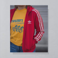Lade das Bild in den Galerie-Viewer, Adidas Trainingsjacke mit Kapuze Damen, rot, XS/S
