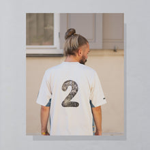 Lade das Bild in den Galerie-Viewer, Nike x Viva Trikot &quot;Promo Nummer 2&quot; 2000er Y2K, weiß/grau, L
