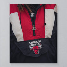 Lade das Bild in den Galerie-Viewer, Starter Schlupfjacke Chicago Bulls 90er, rot/schwarz, M/L
