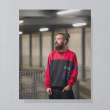 Lade das Bild in den Galerie-Viewer, Adidas Sweatshirt 80er/90er Made in R.S.A., grün/schwarz/rot, XL

