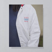 Lade das Bild in den Galerie-Viewer, Pla-Jac Jacke &quot;Team USA Seoul Olympia&quot; 1988 Made in the USA, weiß, L/XL breit
