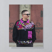 Lade das Bild in den Galerie-Viewer, Hot Sportswear Snap-T Fleece 90er, schwarz, XXL
