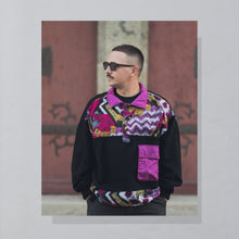 Lade das Bild in den Galerie-Viewer, Hot Sportswear Snap-T Fleece 90er, schwarz, XXL
