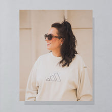 Lade das Bild in den Galerie-Viewer, Adidas Sweatshirt "Logo embroidered" 1999 Made in Turkey, beige, L/XL
