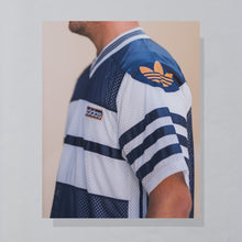 Lade das Bild in den Galerie-Viewer, Adidas Trikot 90er, blau/weiß, XL/XXL
