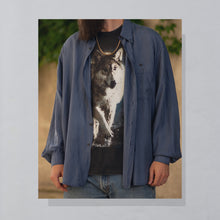 Lade das Bild in den Galerie-Viewer, Marc Gibaldi Hemd &quot;100% Seide&quot; 90er, blau, XL

