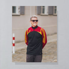 Lade das Bild in den Galerie-Viewer, Adidas Quarter Zip/Trainingsjacke "clima 365 Teamgeist" 2006, rot/schwarz, M
