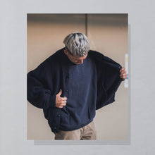 Lade das Bild in den Galerie-Viewer, Alphorn Bomberjacke &quot;heavy Wool&quot; 90er, blau, XL
