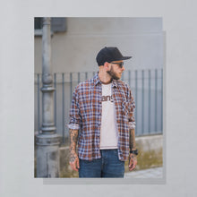 Lade das Bild in den Galerie-Viewer, Wrangler T-Shirt "ringer", beige/braun, S/M
