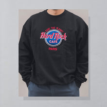 Lade das Bild in den Galerie-Viewer, Hard Rock Cafe Sweatshirt &quot;Save the Planet Paris&quot; 90er, schwarz, L/XL
