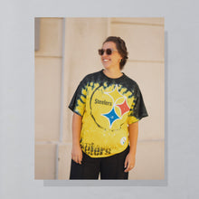Lade das Bild in den Galerie-Viewer, NFL Team T-Shirt &quot;Pittsburgh Steelers&quot; 00er, gelb batik, L/XL
