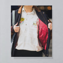 Lade das Bild in den Galerie-Viewer, Gant Jacke "wool &amp; leather" 90er/00er, blau/grün/braun, L breit
