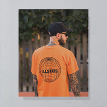 Lade das Bild in den Galerie-Viewer, Fruit of the Loom heavy cotton T-Shirt "Vintage Allstars" 00er Made in El Salvador, orange, L
