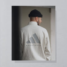 Lade das Bild in den Galerie-Viewer, Adidas Quarter Zip &quot;Basketball&quot; 2023, beige/grau, S/M breit
