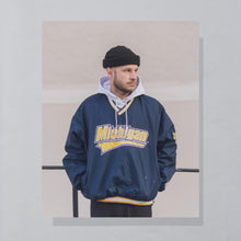 Lade das Bild in den Galerie-Viewer, Starter Windbreaker &quot;Michigan Wolverines&quot; 90er, blau, M sehr breit
