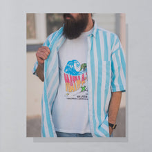 Lade das Bild in den Galerie-Viewer, Hemd 90er, blau/weiß, XL
