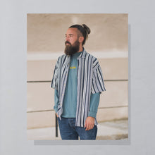 Lade das Bild in den Galerie-Viewer, Tarique Shirt Company Hemd 90er, blau/weiß, XL
