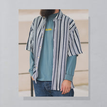 Lade das Bild in den Galerie-Viewer, Tarique Shirt Company Hemd 90er, blau/weiß, XL
