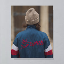 Lade das Bild in den Galerie-Viewer, Starter Trainingsjacke &quot;Atlanta Braves&quot; 90er, blau/rot, L/XL
