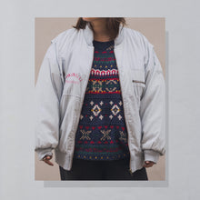 Lade das Bild in den Galerie-Viewer, Adidas Jacke &quot;Bomber&quot; 80er/90er Made in Hong Kong, grau, L/XL
