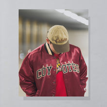 Lade das Bild in den Galerie-Viewer, Starter Satin Bomberjacke &quot;Arizona Coyotes&quot; 00er, rot, L/XL
