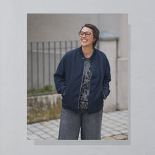 Lade das Bild in den Galerie-Viewer, Nino Jacke dünn 80er/90er, blau, L
