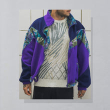 Lade das Bild in den Galerie-Viewer, Fleece Jacke 80er/90er, lila, M breit
